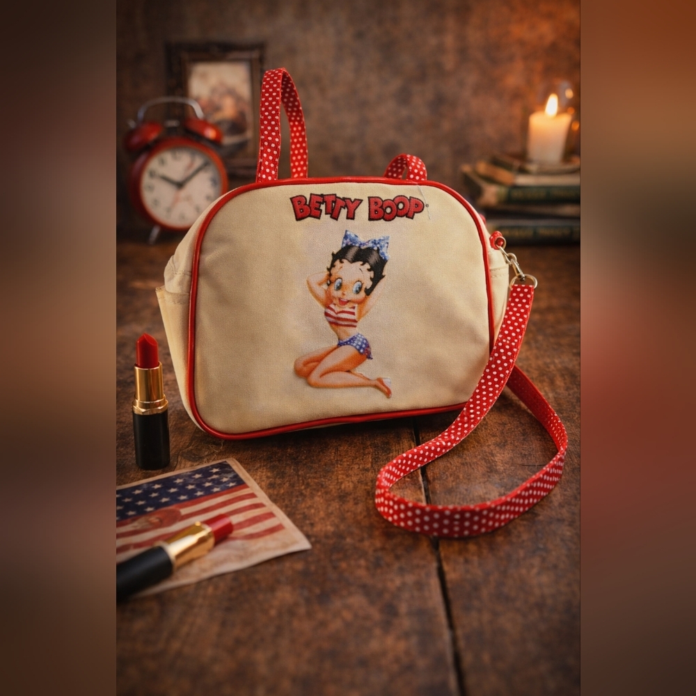 Vintage Betty Boop Handbag – Rare Y2K Collectible w/ Polka Dot Strap